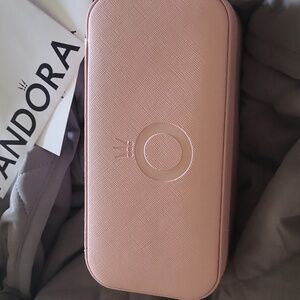 Pandora Trio Boxed Pink Jewlery Box Leather Lsst One Charm Bracelet